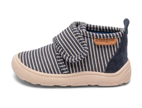 Bisgaard hjemmesko navy canvas med striber sailor